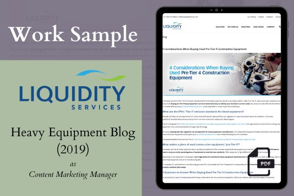 Ashley Stryker Portfolio | Heavy Equipment Blog at Liquidity Services